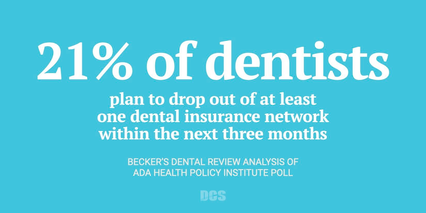 21% of dentists are switching to out-of-network with dental insurance