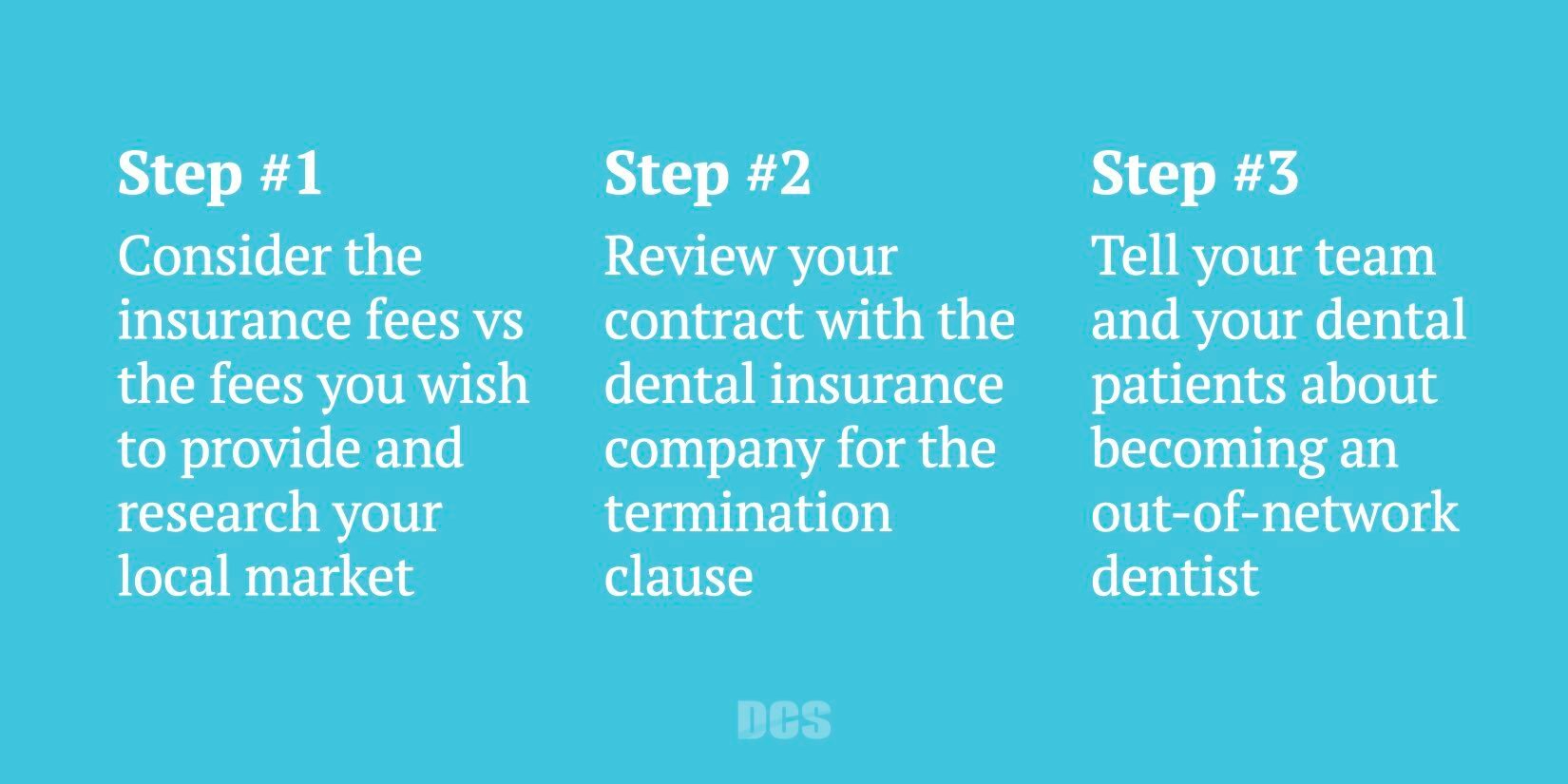 3 steps to successfully going out-of-network with dental insurance companies